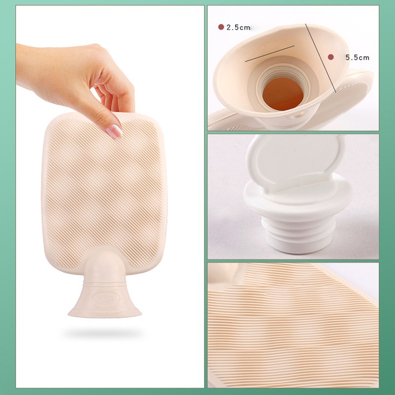 PVC Hot Water Bag with Soft Plush Cover Leakproof Winter