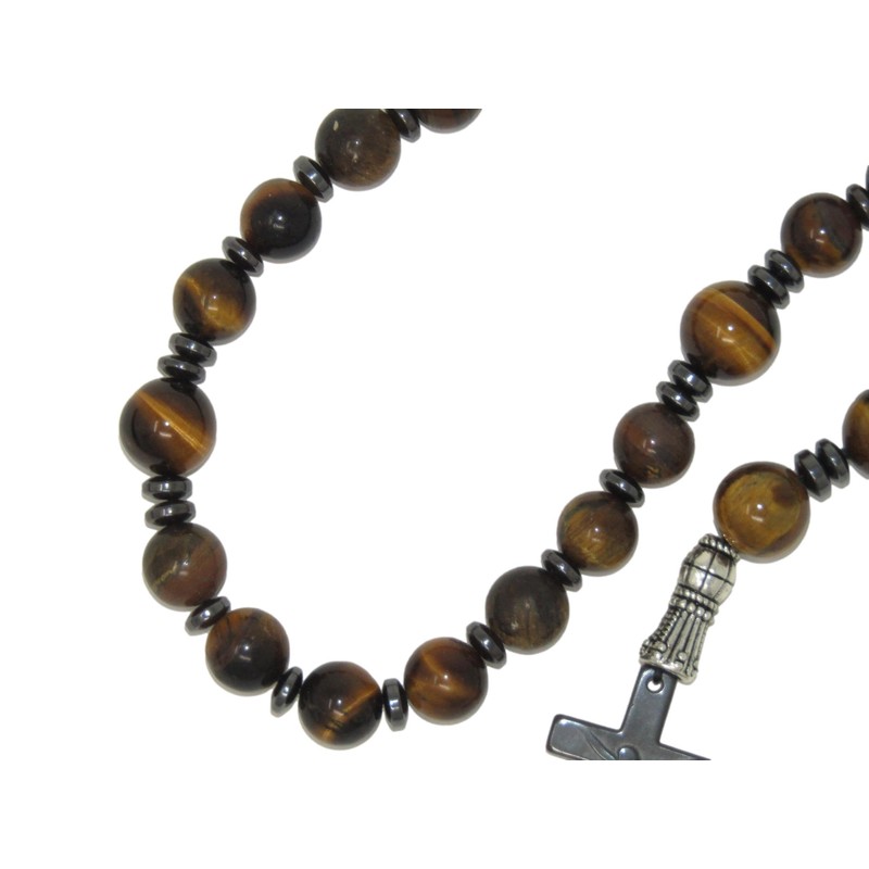 W19 Anglican Prayer Beads, Anglican Rosary, Anglican Chaplet, 10mm Tiger
