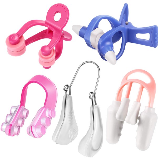 Frienda 5 Pieces Nose Clip Nose up Lifting Clips Nose Lifters Beauty Clips Silicone Nose Bridge Slimming Clips Nose Massagers Tools for Women