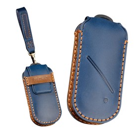 KUNIO Car Key Case Fits Mini Leather, blue