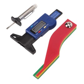 Digital Tire Tread Gauge Kit, Kompakt und Tragbar, Farbcodierte Digitale Lesungen, Vielseitig für Verschiedene Anwendungen, Bequemes Reifenmanagement mit Digitalem Display,