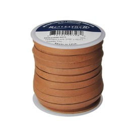 Silver Creek Leather Co Realeather Deerskin Leather Lace for Crafts and Jewelry Making, 3/16" x 50', Saddle Tan