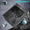 15 x 20 Inch Black Drop In Kitchen Bar Sink,