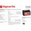 SigmasTek STX7A-BS SLA Battery for Kasea KS, KU Models, Adventure