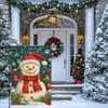 Winter Snowman Snowflake Garden Flag 12x18 Inch Double Sided Christmas