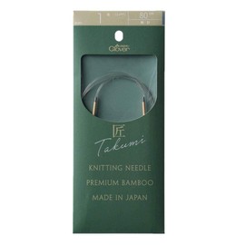 Clover 45-801 Takumi Circular Knitting Needles - S, 31.5 inches (80 cm), (No. 1), Bamboo