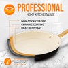 NutriChef 10" Medium Ceramic Fry Pan - Non-Stick Ceramic Coated