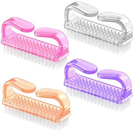 Larbois Cepillo de uñas con agarre de mango, cepillos de uñas, limpiador de uñas de mano, kit de limpieza de pedicura para dedos de los pies y uñas pa