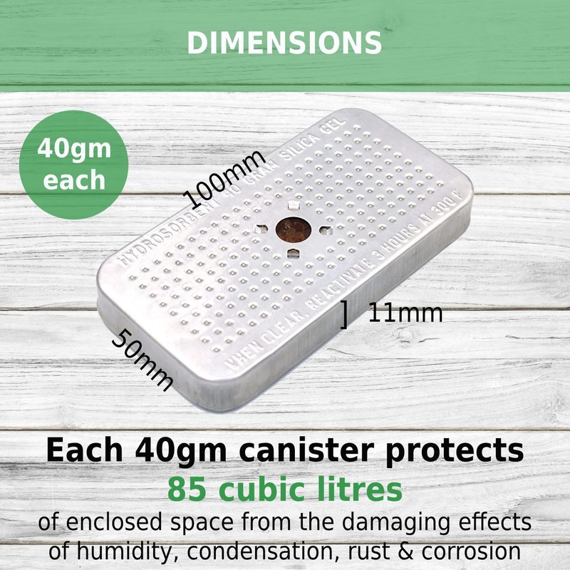 HYDROSORBENT OSG-40 Silica Gel Dehumidifier Desiccant 40 Gram Orange