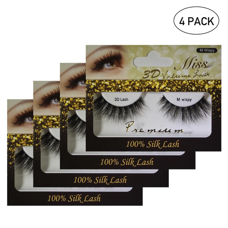 [4 PACKS] Miss Lashes 3D Volume Silk Eyelash Extension (M