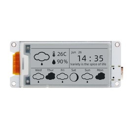 2.13 Inch LoRa E-Ink Display Module, ESP32-S3 USB C with SX-1262 LoRa ESP32 Support WiFi BLE Meshtastick for Arduino (with Acrylic Shell + Antenna)