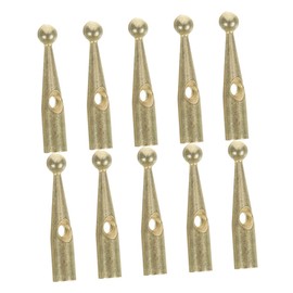 Kisangel Bone Covers 10Pcs Metal Tail Beads 3mm Holes Gold Versatile for Repairing Decorating for DIY Projects