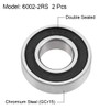 sourcing map 6002-2RS Deep Groove Ball Bearings 15mm x 32mm