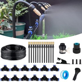 New Quick Connector Drip Irrigation Kits,Automatic Irrigation System With Replaceable 360-degree Bending Dropper,atomizing Copper Nozzle For Watering System For Garden Plant Lawn Patio.(Copper Nozzle)