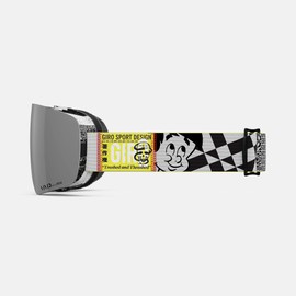 Giro Contour Ski Goggles - Snowboard Goggles for Men & Women - Black/White Trashed & Thrashed Strap with Vivid Onyx/Vivid Infrared Lenses