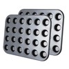 Kingrol 24-Cup Nonstick Mini Cupcake & Muffin Pans, Carbon Steel