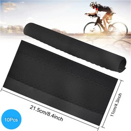 Quixotical 10 Pcs Bicycle Chain Stay Protector, Bike Frame Protection Guard Pad Cover, Bike Chain Protector, Bike Frame Protector, for Protect Bicycle Chain and Frame(Black)