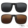 FveVqe 2PCS Clip On Sunglasses, Sunglass Clip Ons for Men