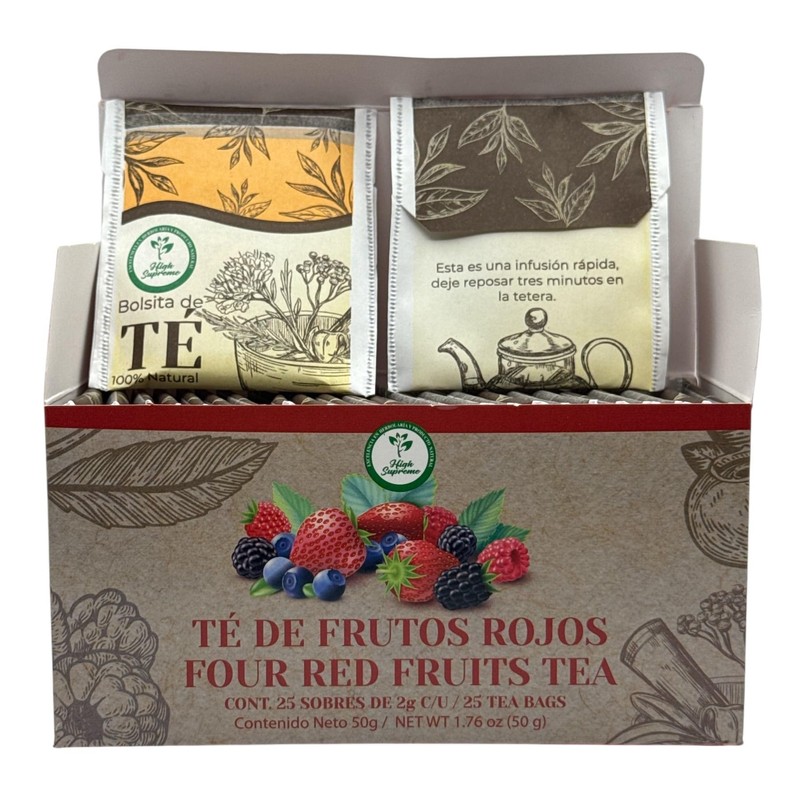 Frutos Rojos Te (Red Fruits Tea) – 100% Natural, Vegan