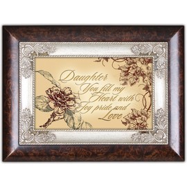 Cottage Garden Daughter You Fill My Heart with Joy Burlwood Jewelry Music Box Plays Wind Beneath My Wings