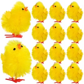 BESPORTBLE 36Pcs Mini Easter Chicks, Yellow Easter Chicks Cute Fully Easter Chicks Baby Chicks for Easter Party Favors , Easter Egg Bonnet Decoration, Easter Egg Hunt Activities