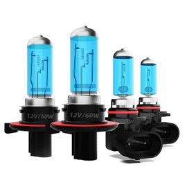 DMEPUGI Headlight Bulbs Fit For Ford Explorer 2006-2010, 9008 High Low Dual Beam 9145 Fog Lights Combo, Super Bright 5500K White Light High Performance Halogen Light Bulbs, 4PCS