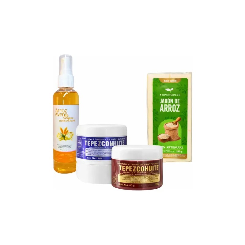 Kit Crema Tepezcohuite Dia Y Noche 60gr Agua De Rosas