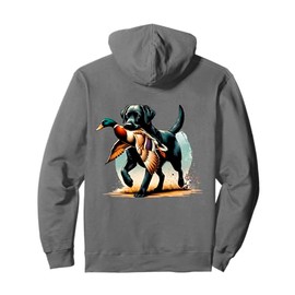 Watercolor Black Labrador Retriever Duck Hunting Dog Lovers Pullover Hoodie