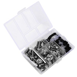 AYNEFY Motorcycle Fairing Bolt Kit Screws, 158Pcs/Set Universal Fairing Bolts Gasket Wrench Kit Windscreen Screws Fixing Sportbike Bolts Motorcycle Accessory(Silver)