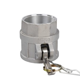 Quafwia 2 pcs Aluminum Camlock (2" part D) Cam & Groove Hose Fittings, cam Lock Fittings Female Coupler x Female NPT Thread cam Lock Fittings camlock Coupling (2'')