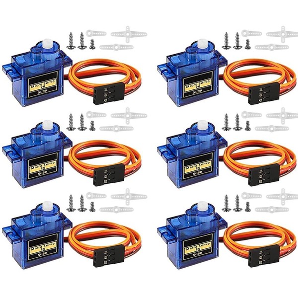 Greluma Pack of 6 Micro Servo Motor, Mini Servo 9