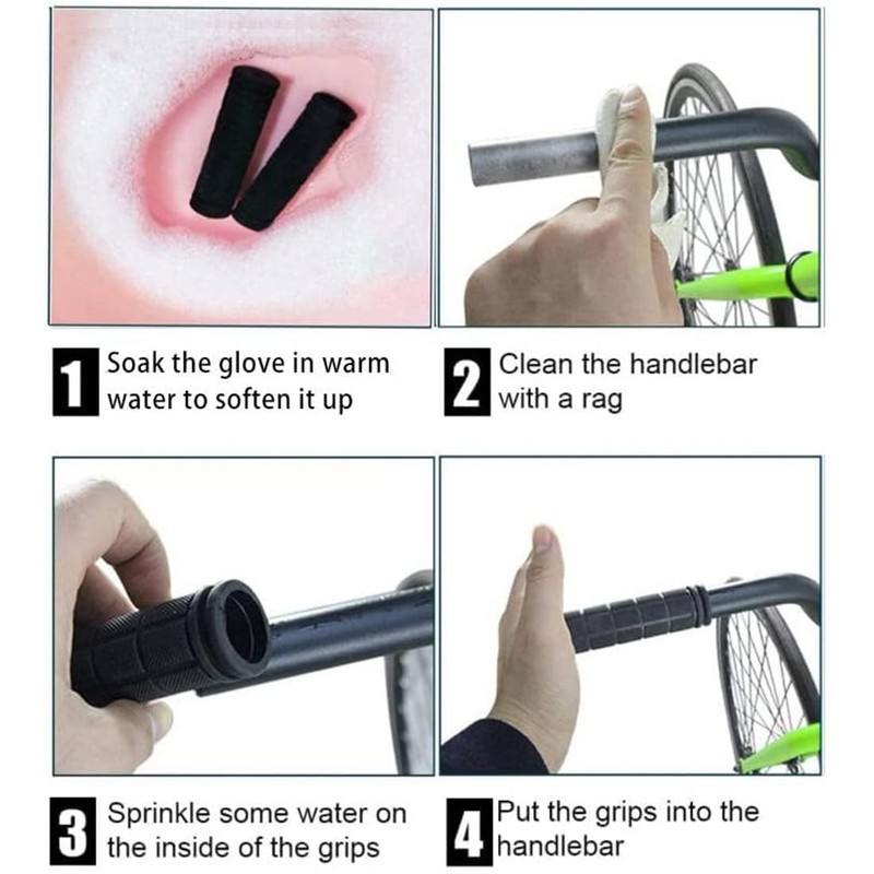 ZKGYUS Ergonomic Soft Rubber Non-Slip Bicycle Scooter MTB Bicycle Parts,