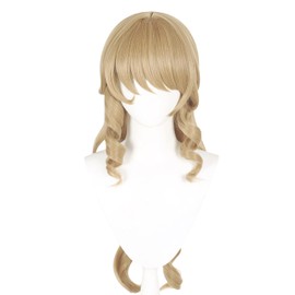 OSIAS Genshin Navia Perücke Goldene Lange Synthetik Hitzebeständige Haare