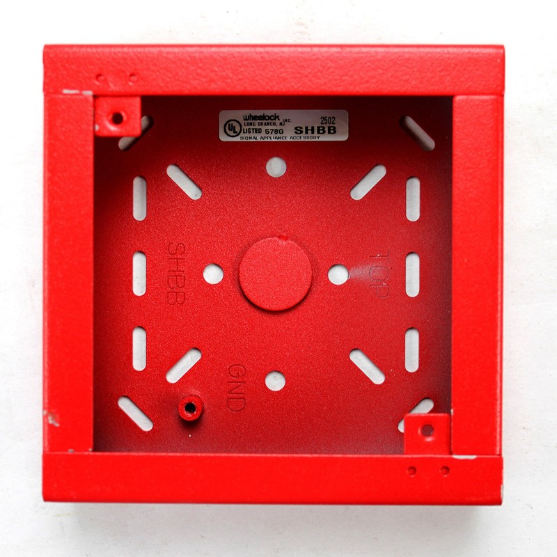Cooper Wheelock SHBB-R Surface Back Box 107254 Fire Alarm, Red