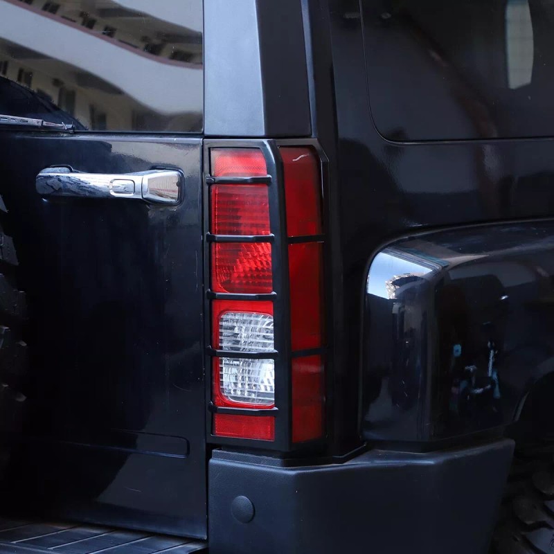 cartiangous Carbon Steel Tail Light Lamp Grille Protective Cover Fit