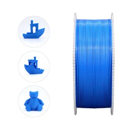 Likesilk 3D Printer Filament PLA F 3D Printing Filament 1.75mm Dimensional Accuracy +/- 0.02 mm, PLA F Blue 1KG