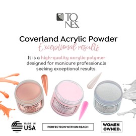 TONES Tones Coverland Acrylic Nail Powder "Fuschia Jewel" - Limited Edition Acrylic Powder for Nail Design, Sculpting, and Masking Nail Bed Imperfections - Professional Acrylic Nail Supplies - (1.5 Oz)