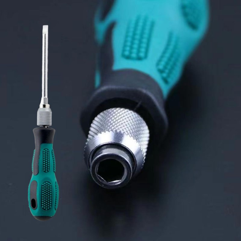 2 Pcs Bit Driver Handle Professional 1/4 inch Screwdriver Quick