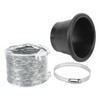 Turbo Air Intake Pipe Funnel Kit Universal Rubber Carbon Fiber