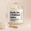 Shqiueos Gifts for Writers, Published Author Candle 7oz Lavender Scented