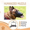 Wagably Brown Leather Muzzle for Dogs - Secure Basket -