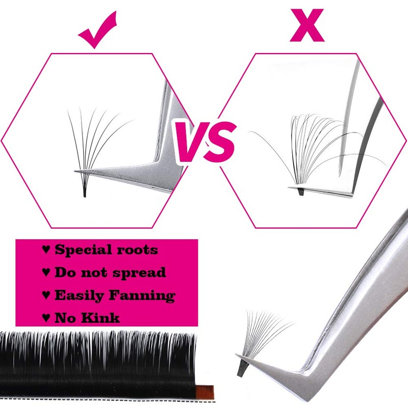 FADVAN Easy Fan Lashes, Self Fanning Volume Russian Eyelash Extensions