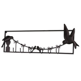 Plastec WH01DB Birds on a Line Wall Hooks Yard Art