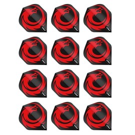 RED DRAGON Black Dragon Design Hardcore XT Dart Flights - 4 Sets Per Pack