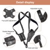 Leather Shoulder Holster Adjustable Hidden Pistol Holster with Double Magazine