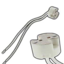 G4 GU4 GU5.3 LED & Halogen Socket/Socket for Low Voltage Lamps 12 V/24 V (GU4 / GU5.3. Socket White, Pack of 10)