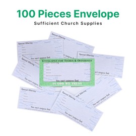 Cash Envelopes For Tithes And Offering Church Supplies Pack of 100 - Tithe Offering Envelopes for Church Fits Cash & Coins Envelopes Checks Swanson Christian Products
