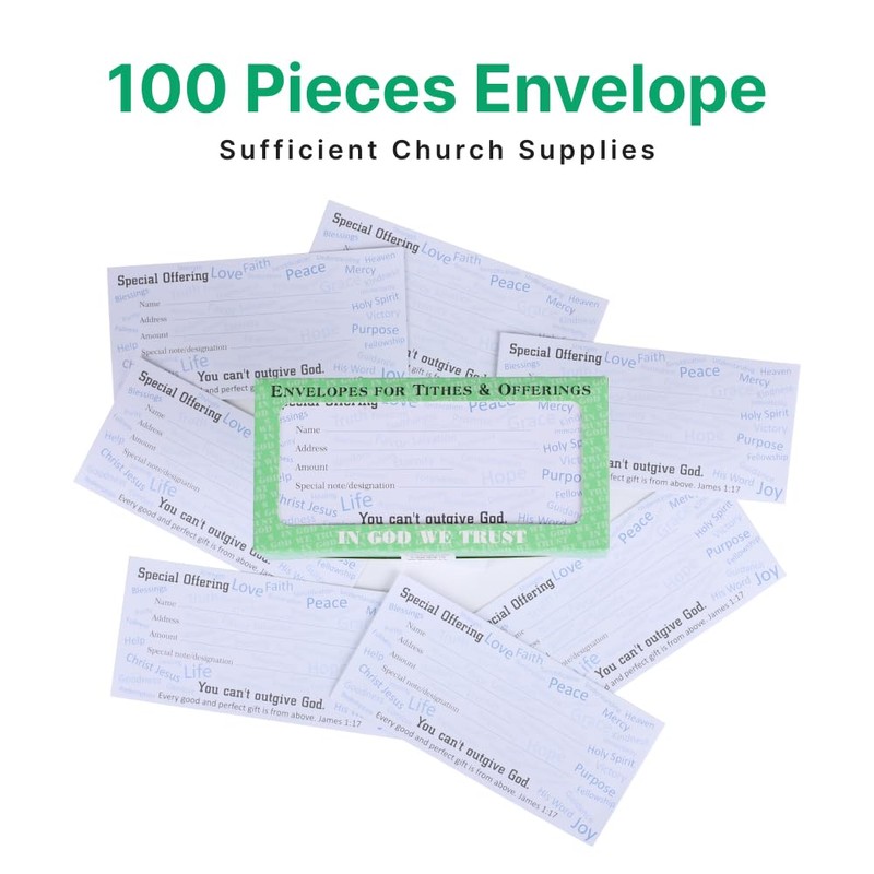 Cash Envelopes For Tithes And Offering Church Supplies Pack of
