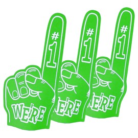 Fazanwey 3Pcs Giant Foam Finger We're # 1 Cheerleading Foam Fingers Foam Hands for Sports Events,School Athletic Meetings,Concert,Dancing Party,Stage Performance
