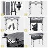Anbte Folding Camping Table, Aluminum Roll Up Camping Table Adjustable
